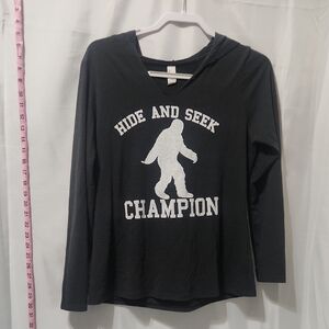 District Black 'Hide and Seek Champion' Long Sleeve Tee
